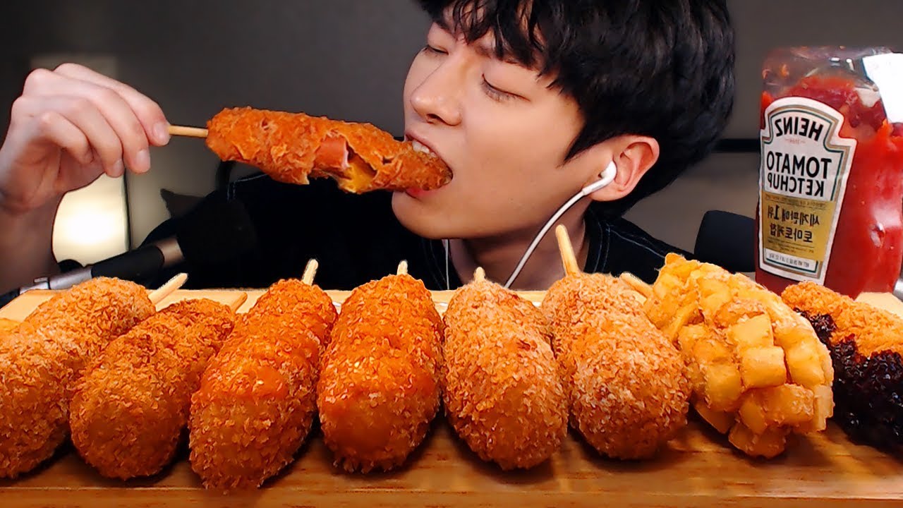 MUKBANG ASMR|바삭한 핫도그 6종 먹방|Crispy HotDogs ホットドッグ 熱狗  EATING SOUNDS[SIO ASMR 시오]