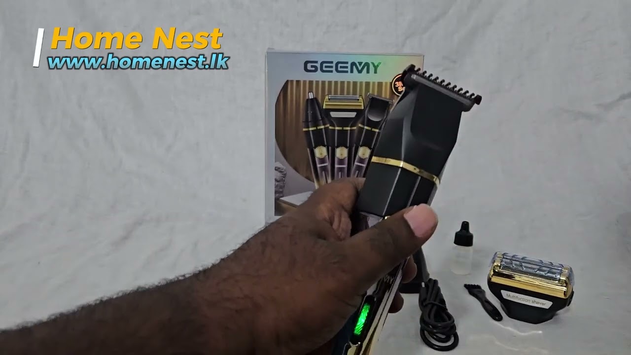 Geemy GM-8065 3-in-1 Rechargeable Shaver & Trimmer Set Multifunctional Hair Clipper Nose Trimmer