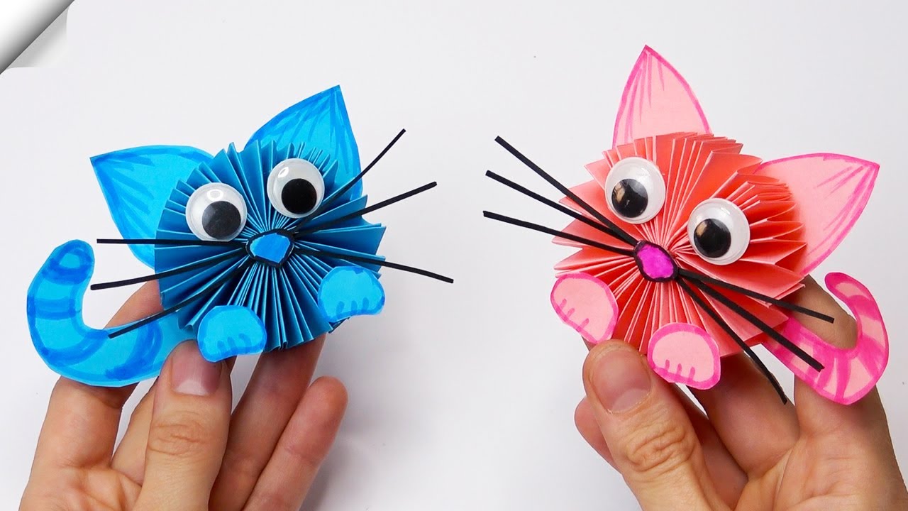 Cute Paper CAT - Moving paper toys - Paper crafts