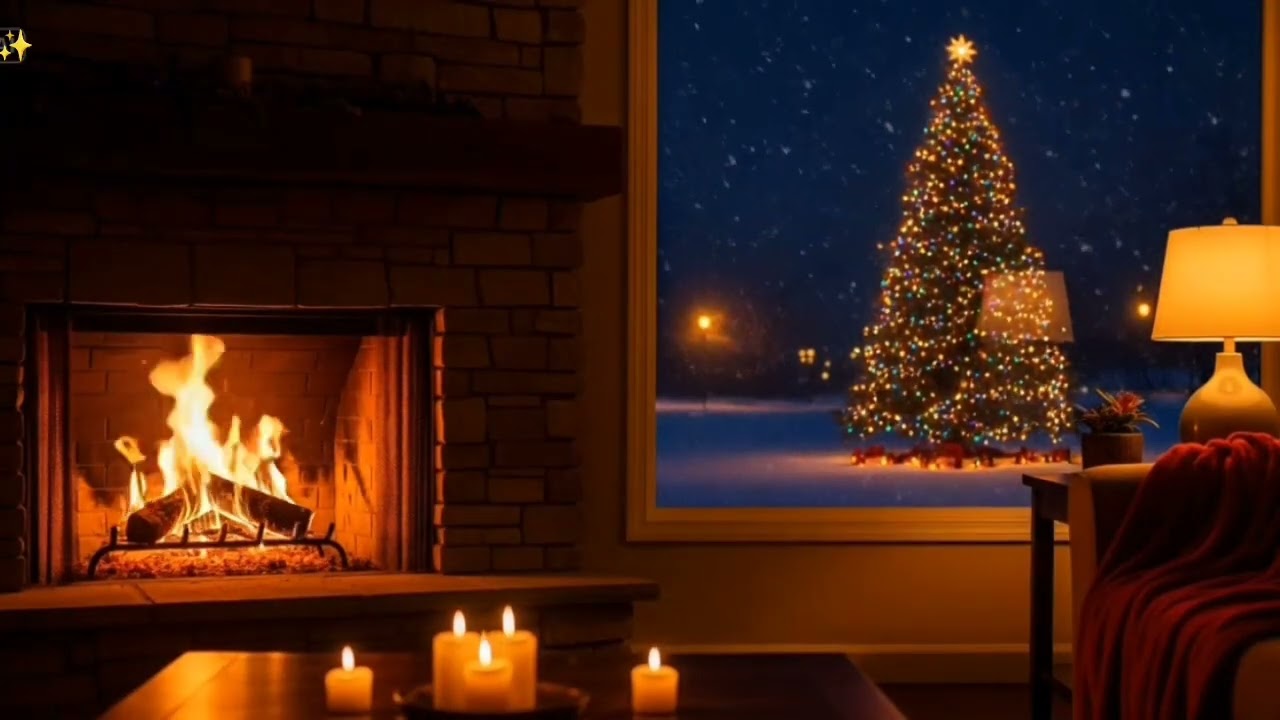 اصوات الحطب اجواء شتوية دافئه داخل غرفه كلاسكيه هادئة #relax 