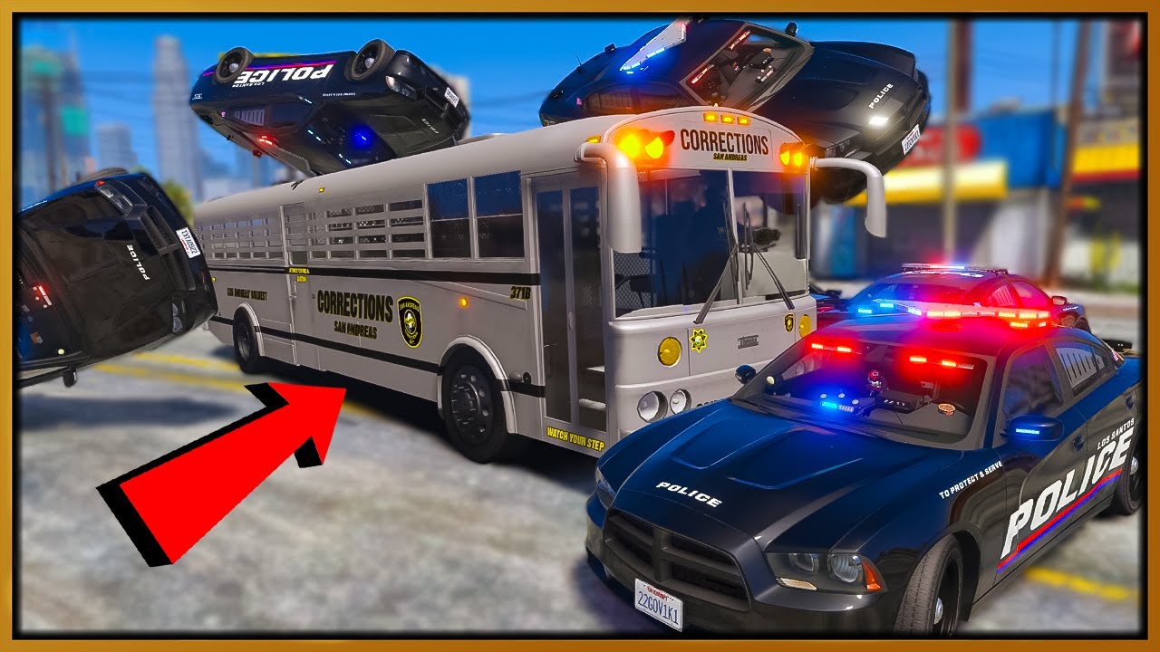 GTA 5 RP - Magic Bus Destroys Cops