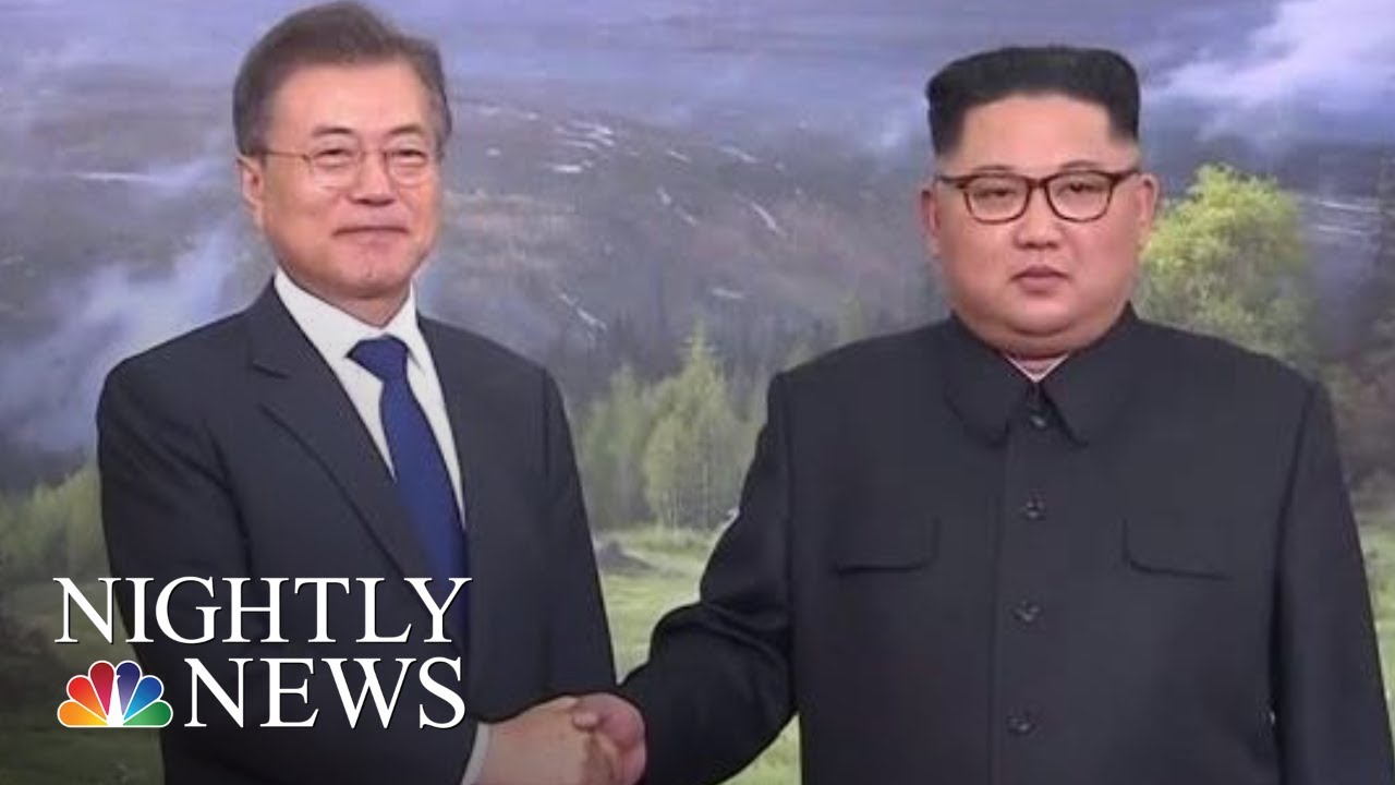 Leaders Of North And South Korea Meet In Surprise Summit | NBC Nightly News