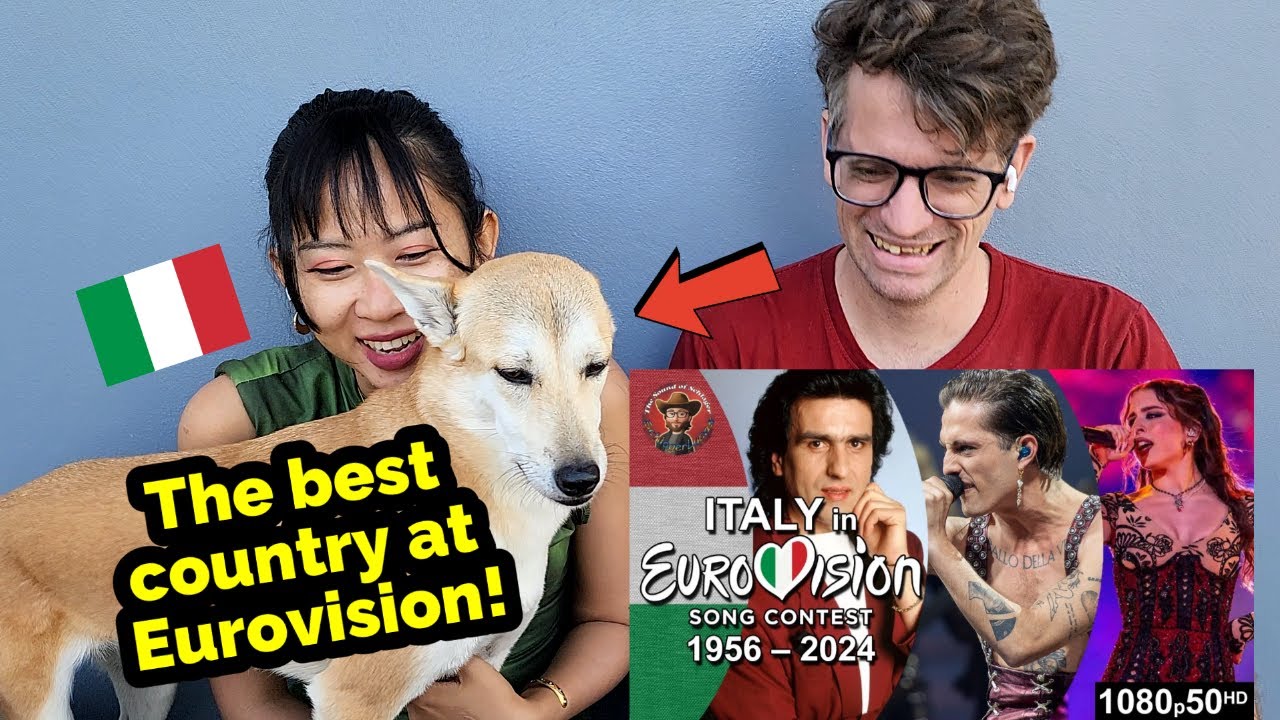 Our Reaction to Italy 🇮🇹 in Eurovision Song Contest (1956-2024)