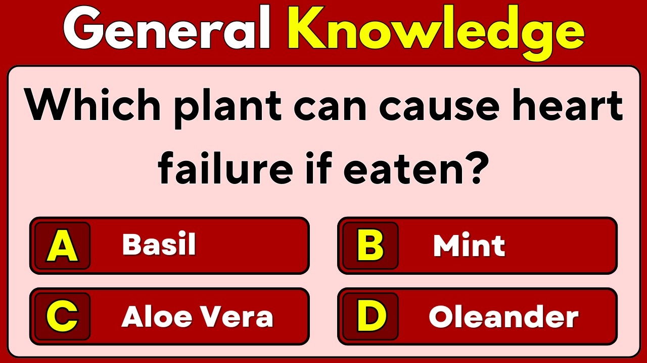 40 Tricky General Knowledge Questions | Test Your Brain | GK Quiz for Smart Minds
