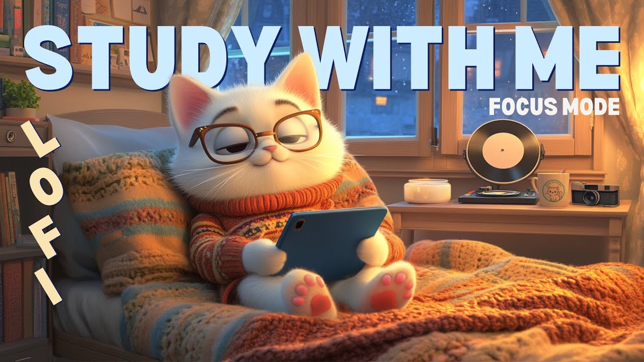 🐾📖 Focus & Relax: Cozy Cat’s Study Session | Perfect for Concentration