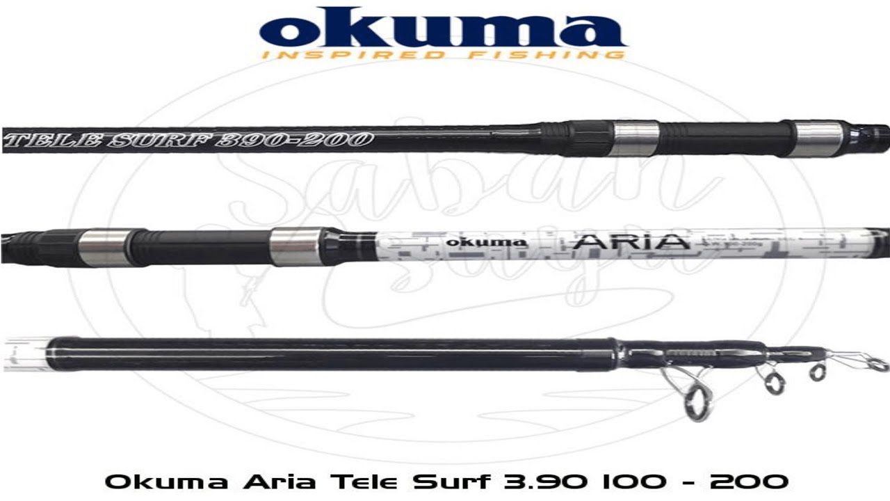 OKUMA ARİA 390 CM 100-200 GR ATARLI 4 PARÇALI SURF KAMIŞI - KIYI OLTASI-KIYIDAN BALIK AVI İÇİN KAMIŞ