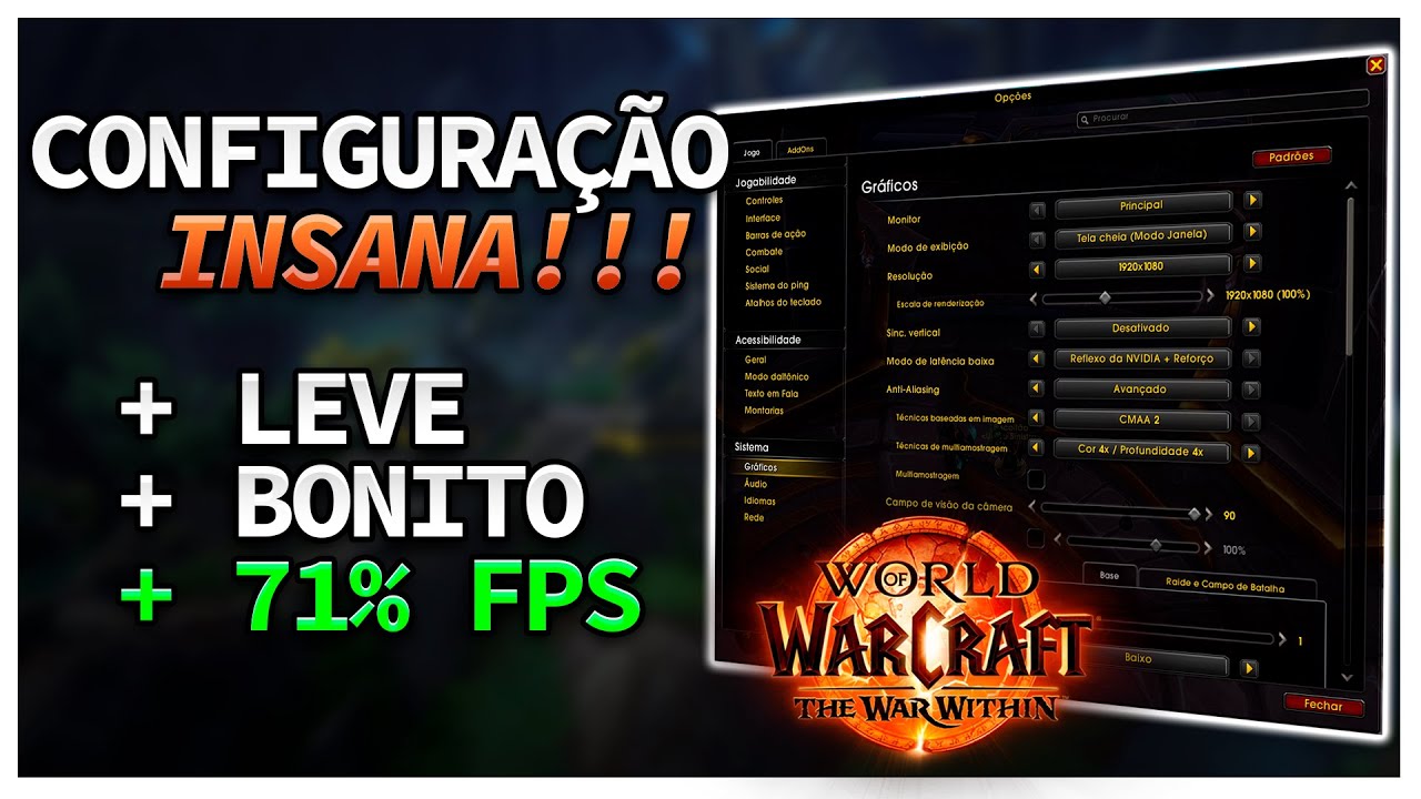 *LEIA A DESCRIÇÃO* Configuração Ideal: Meu jogo melhorou 300% | WoW The War Within