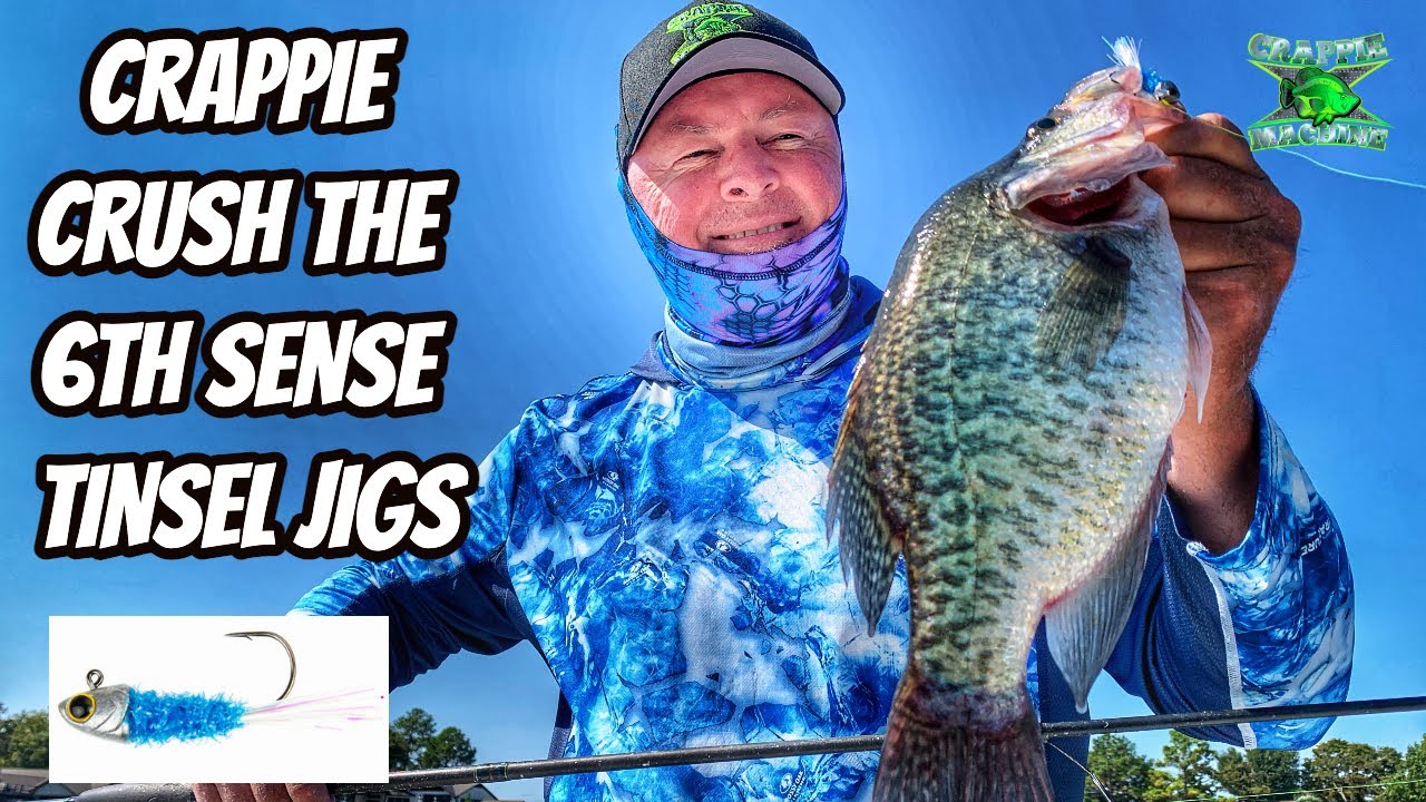 CRAPPIE CRUSH THE 6TH SENSE SPANGLE TINSEL JIGS- New Season teaser