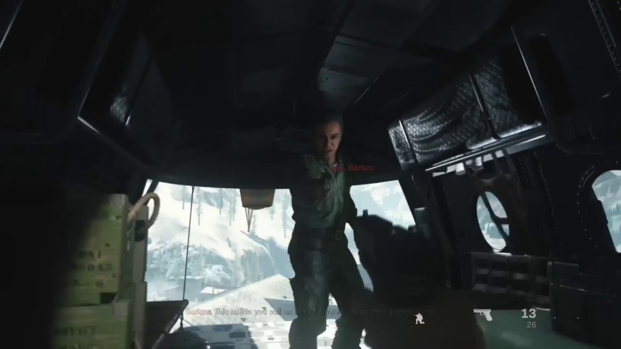 Call of Duty Modern Warfare Barkov Helicopter Scene Extended Dialogue+Extra Dialogue Option