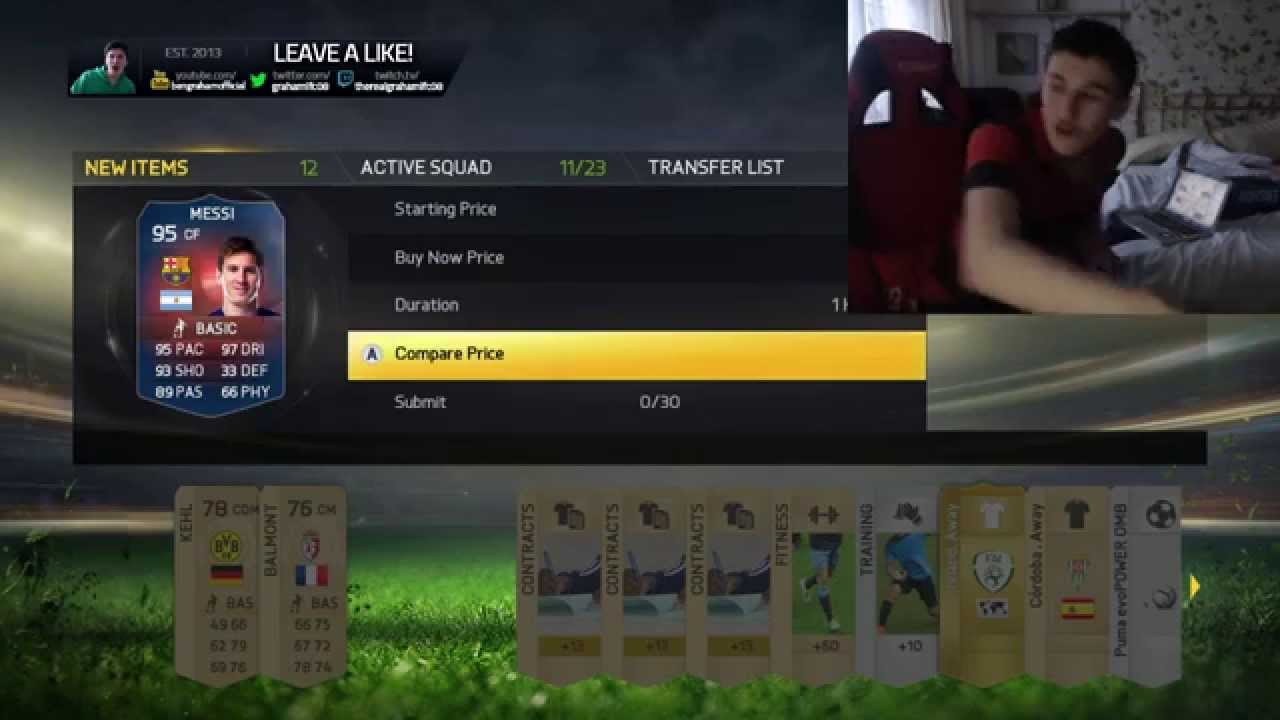 OMFG 95 RATED RECORD BREAKER MESSI IN A PACK!!!!! FIFA 15 ULTIMATE TEAM