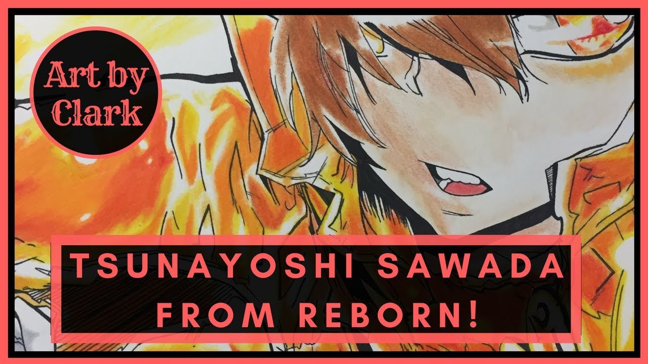 Tsunayoshi Sawada from Reborn! Anime | Speed Drawing | Time Lapse | Art by Clark