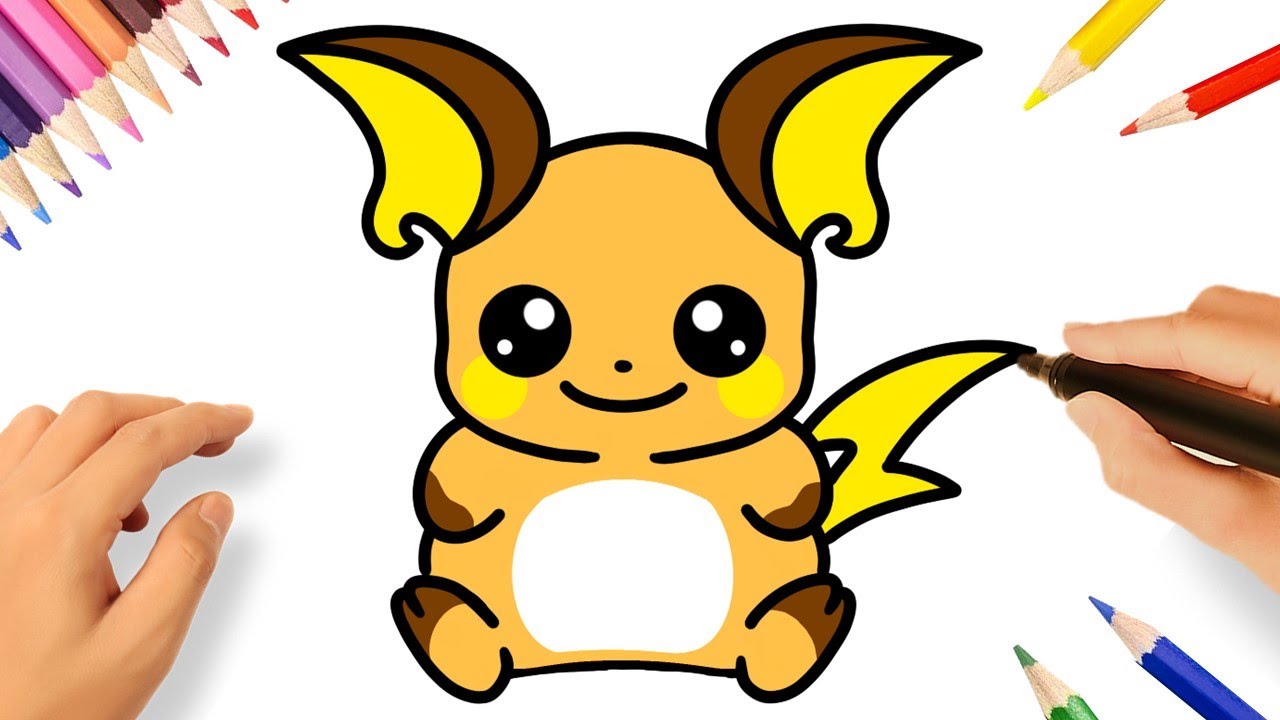 CÓMO DIBUJAR A RAICHU KAWAII FACIL PASO A PASO ⚡ | POKÉMON