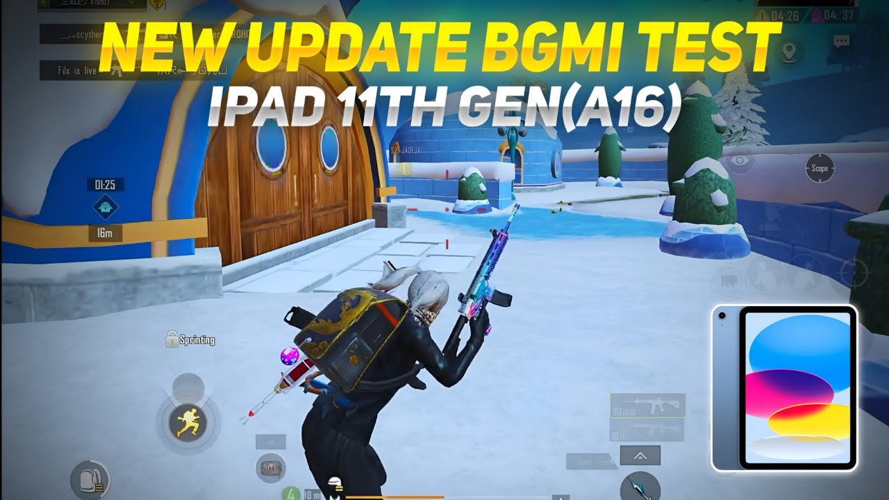 IPAD 11TH GEN(A16) NEW UPDATE TEST🤯 || IPAD A16 BGMI TEST || V1ZOM777 