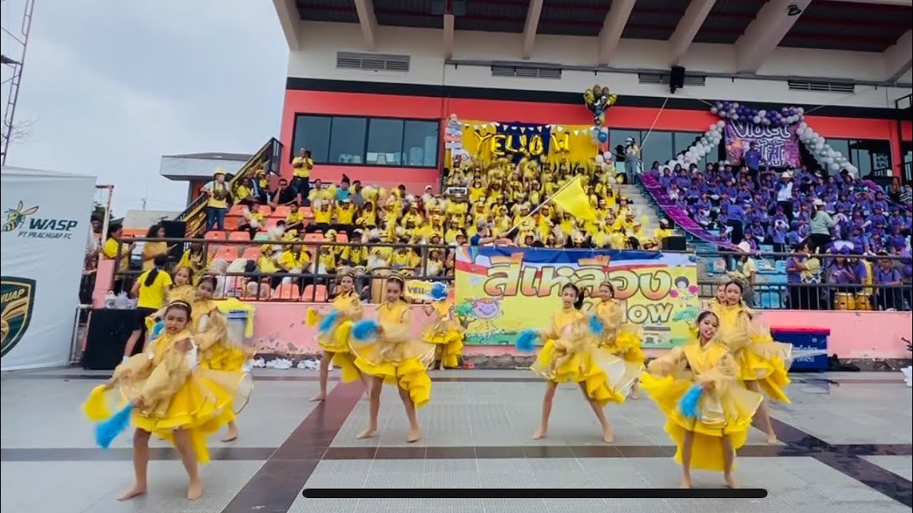 กองเชียร์สีเหลือง #โรงเรียนอนุบาลประจวบคีรีขันธ์ 26/07/67 #ครูเฟื่องฟ้า #ครูมะเฟื่อง
