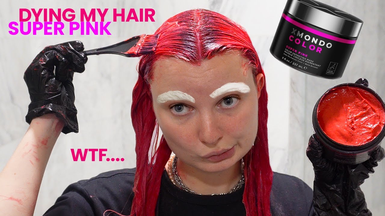 DYING MY HAIR SUPER PINK! WITH XMONDO HAIR DYE