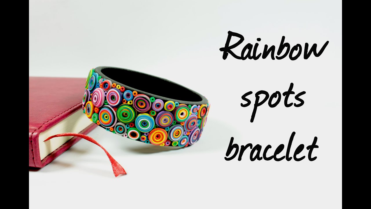 Браслет с радужными кругами ∗  Rainbow spots bracelet ∗ Мастер-класс ∗ Tutorial