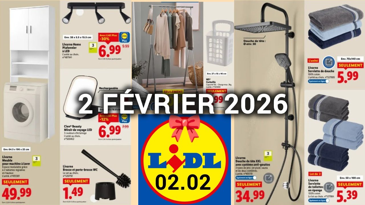 LIDL Arrivage de la Semaine 02 FÉVRIER 2026 ✨ Cuisine SDB - Maison & Décoration Textile