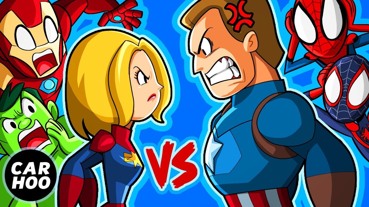 Капитан Америка ненавидит Капитана Марвел 【Пародия на супергероев Marvel】