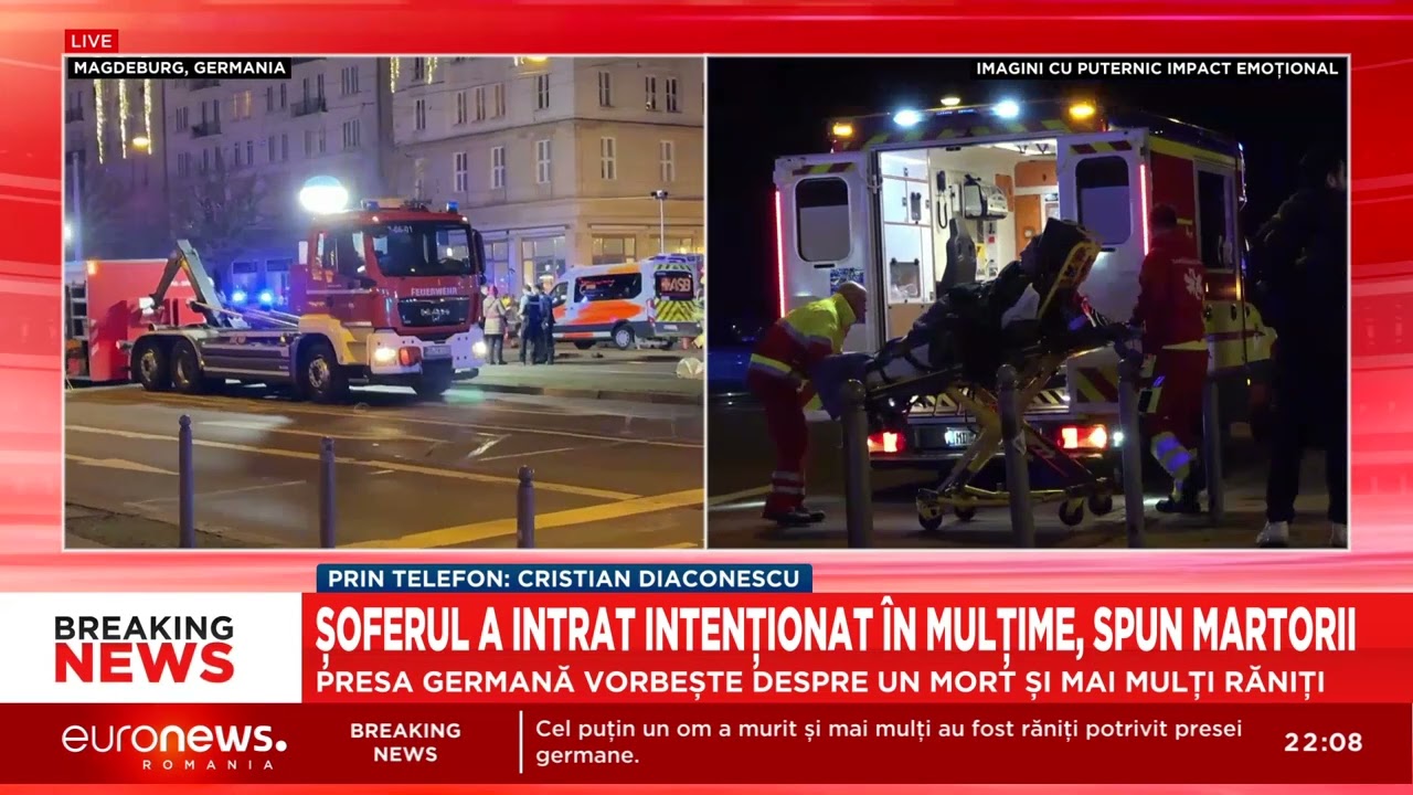Atac într-un târg de Crăciun din Germania. Un bărbat a intrat cu mașina în mulțime