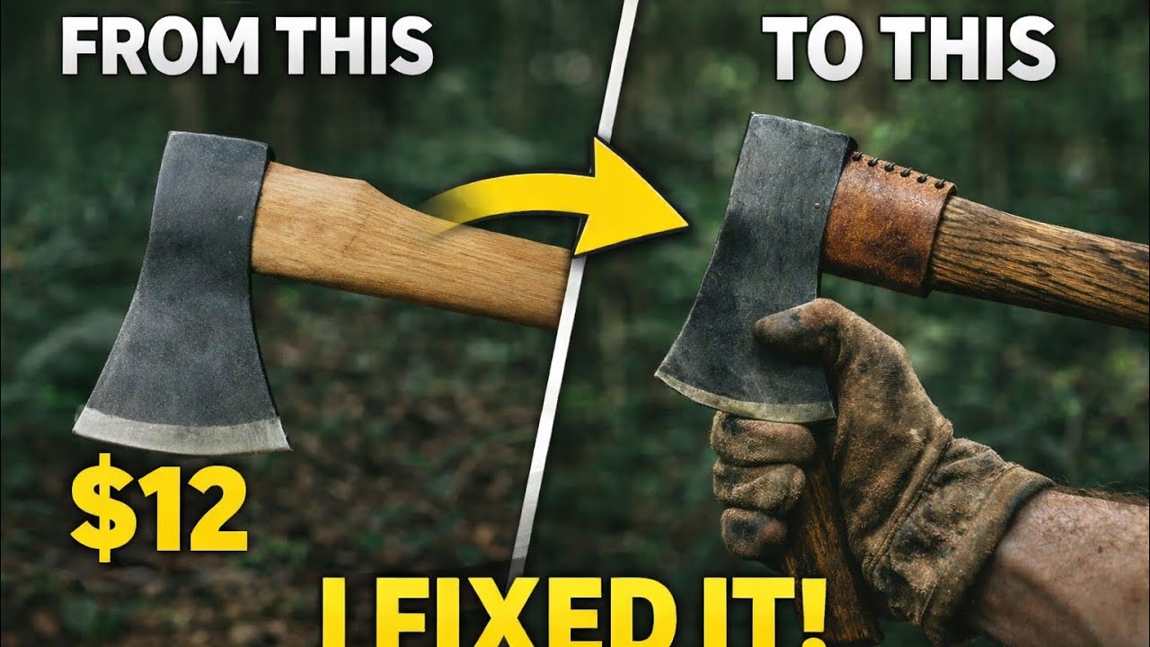 I Tried Turning a $12 Harbor Freight Hatchet Into a REAL Bushcraft Tool