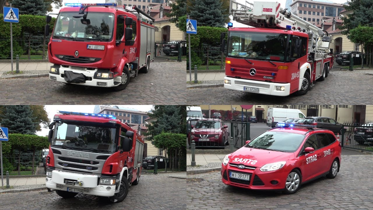 Wyjazd Alarmowy 4 zastępów GBA, GCBA, SHD-37 i SLOp z JRG 4 Warszawa!