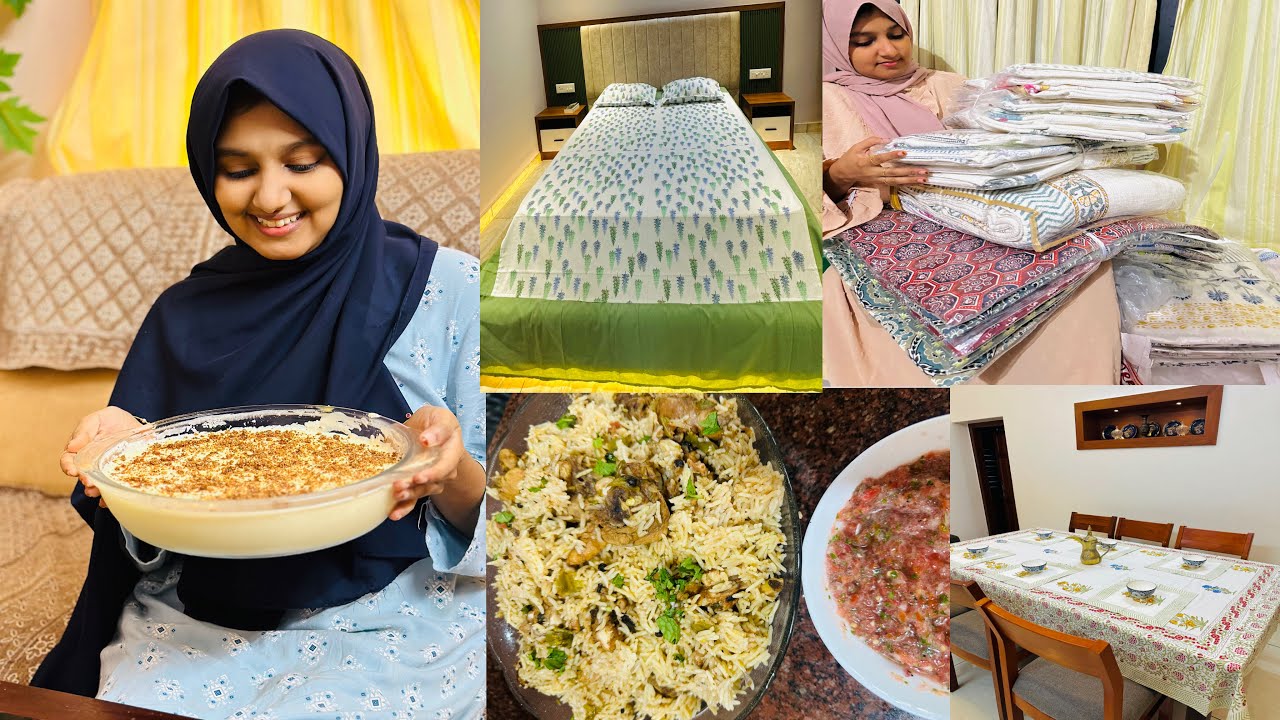 A day vlog from home❤️ | party recipes👌 | വീട് അടിപൊളിയാക്കാം 🔥 | chicken madhooth | butter pudding👌