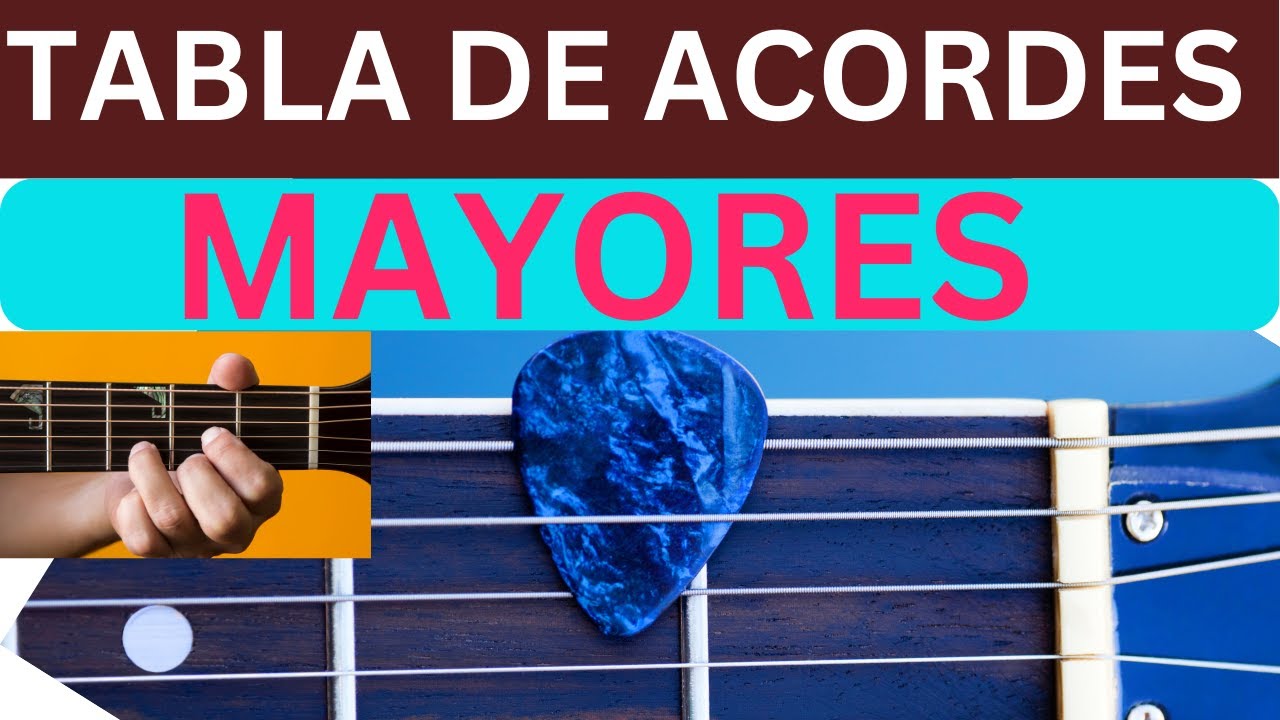 LA TABLA DE ACORDES MAYORES CON FIGURAS { CLASE PARA PRINCIPIANTES