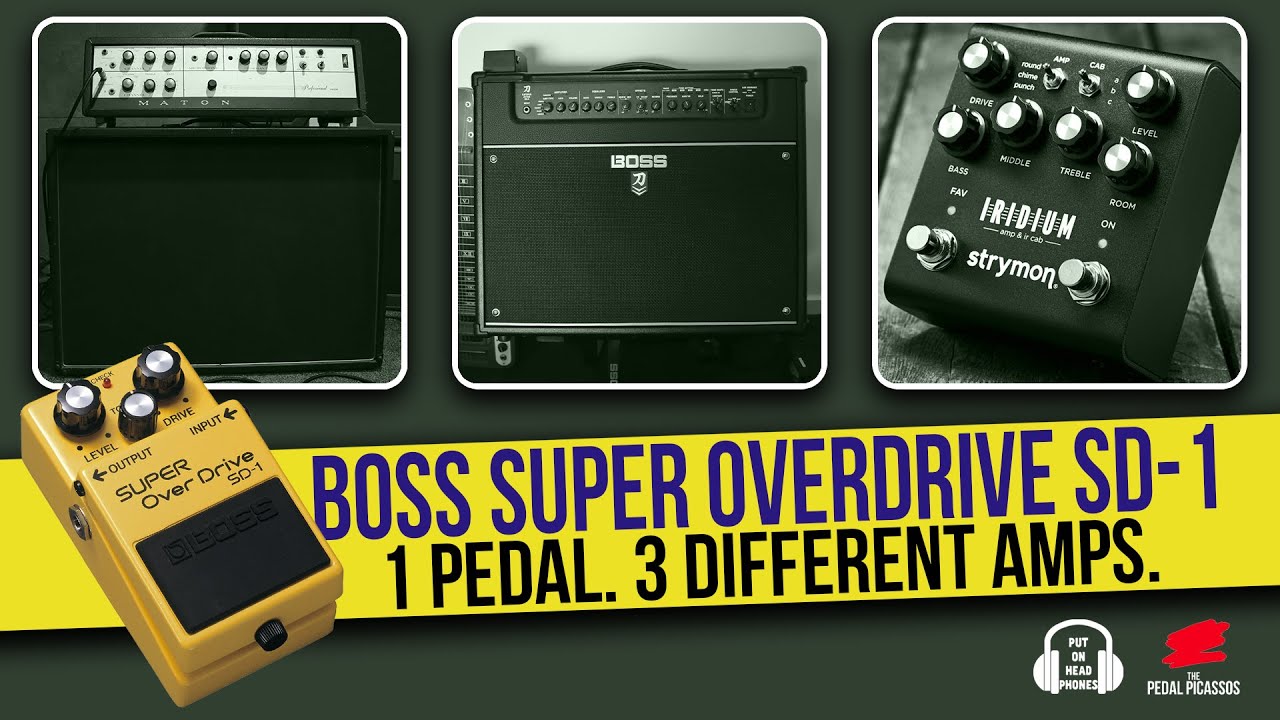 1 PEDAL 3 AMPS   BOSS SUPER OVERDRIVE SD 1
