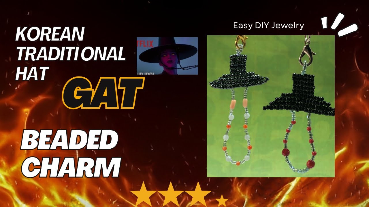 Easy DIY Jewelry: Korean Traditional Hat / Beaded Gat / Beaded Charm