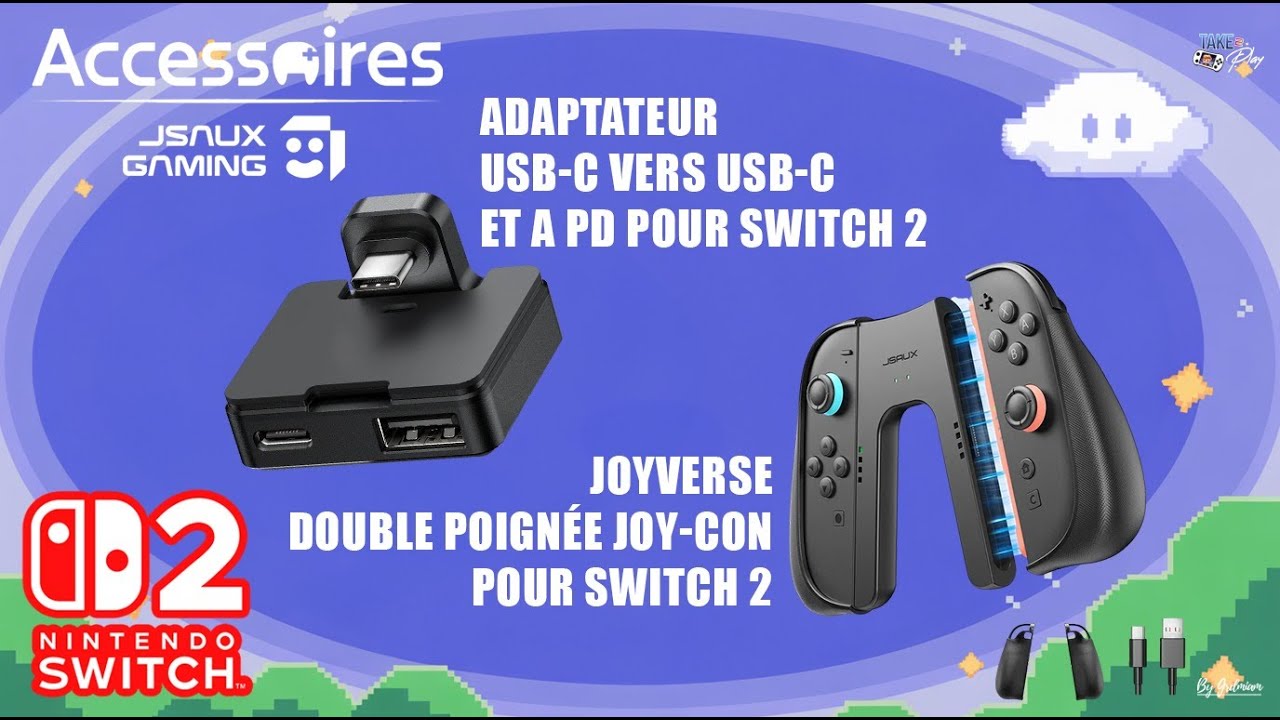 JOYVERSE, c'est l'INDISPENSABLE pour votre Switch 2 de chez JSAUX! Sans oublier le USB-c SPLITTER