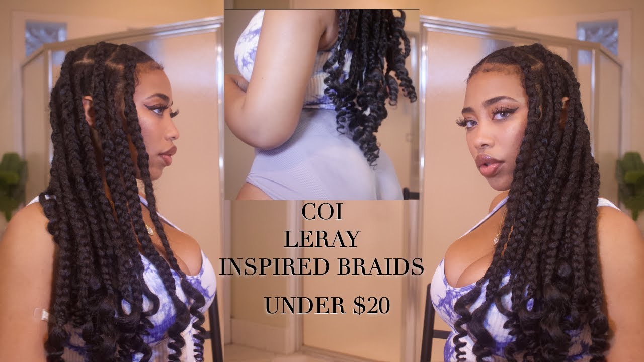 HOW TO DO COI LERAY INSPIRED KNOTLESS BRAIDS UNDER $20 | BEGINNER FRIENDLY |CHAOTIC ALLURE