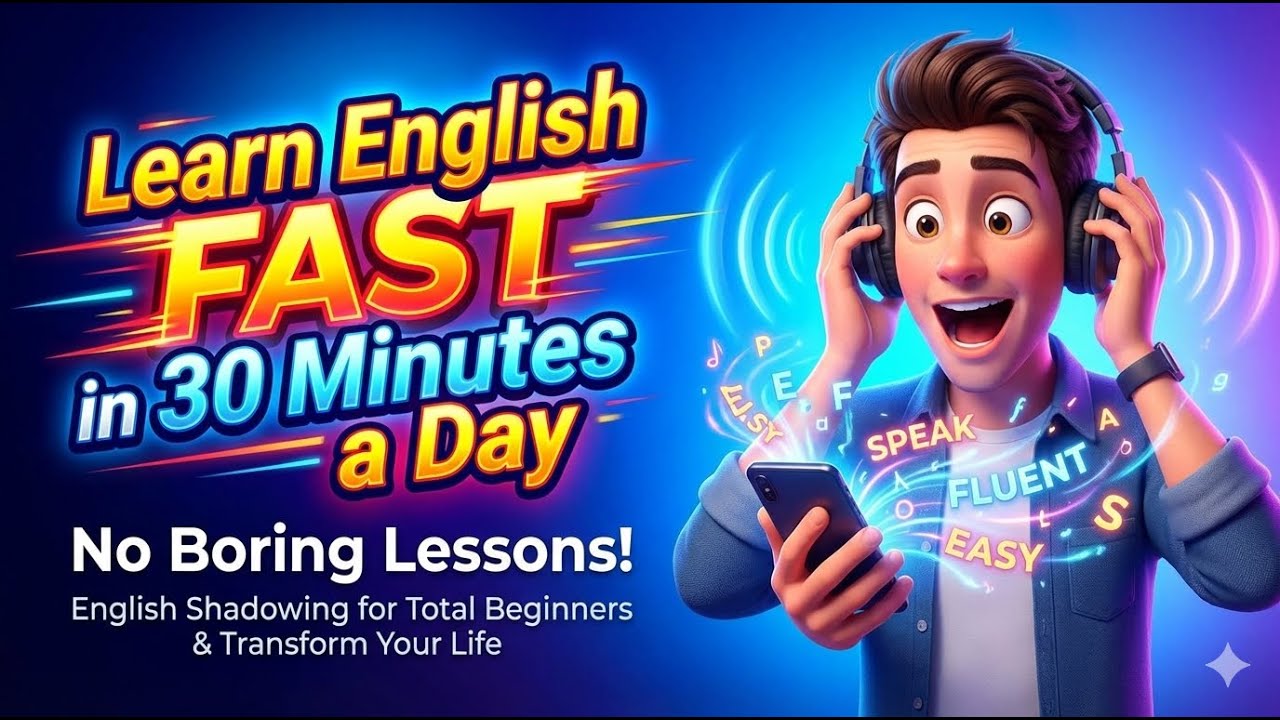30 Minutes a Day Can Make You FLUENT in English || English Shadowing for A1 – B2