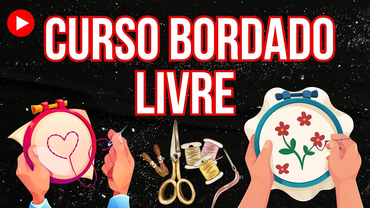 📌 Curso de Bordado Livre — Do Básico ao Avançado + Aquarela | ECOG