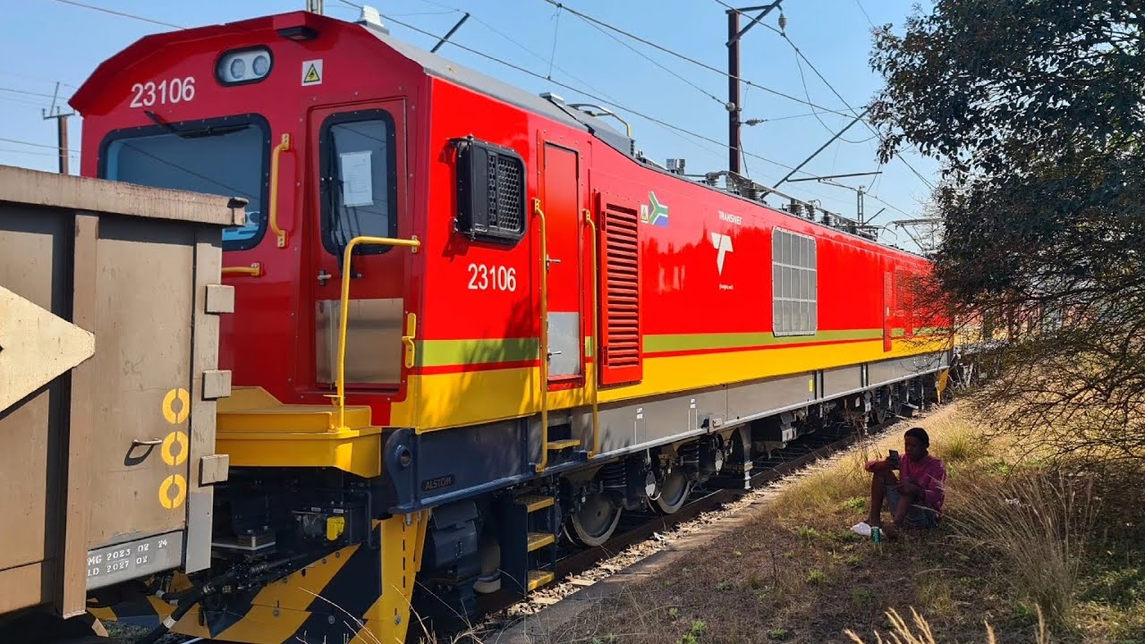 Transferring Transnet's class 23E locomotives on the NATCOR mainline KZN.