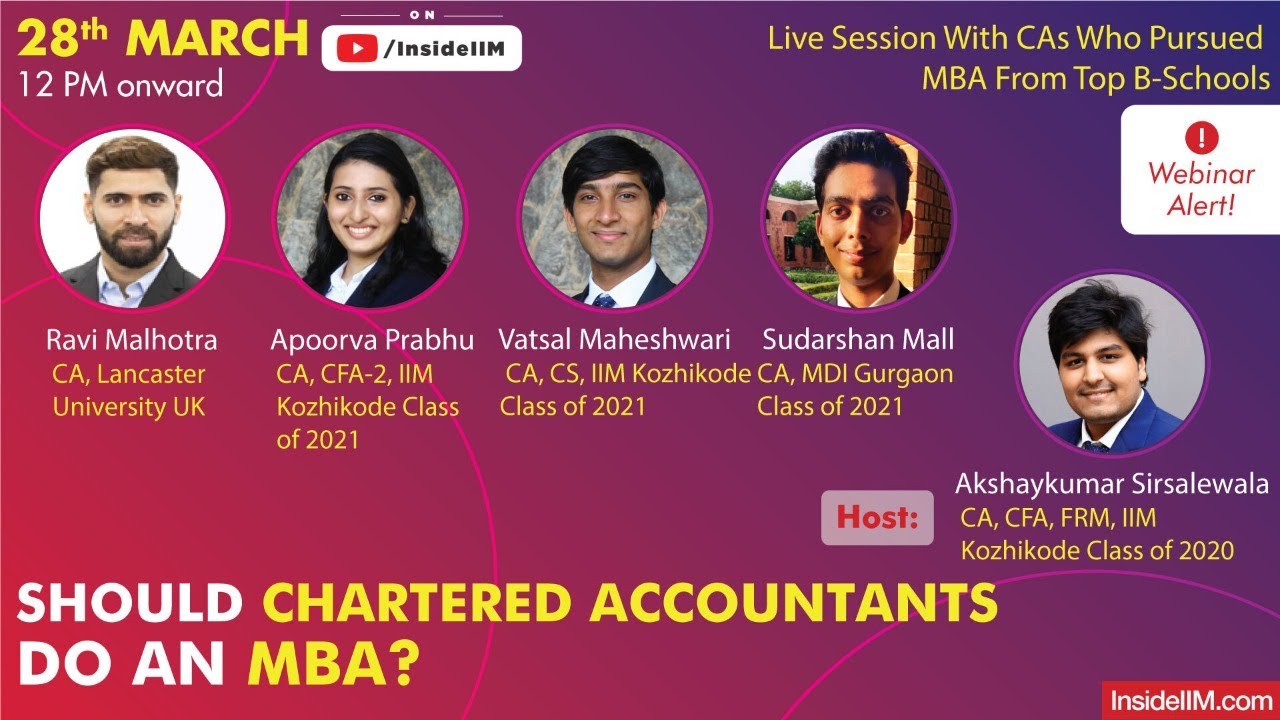 Should Chartered Accountants Do An MBA? Live Session With CAs Who Pursued An MBA