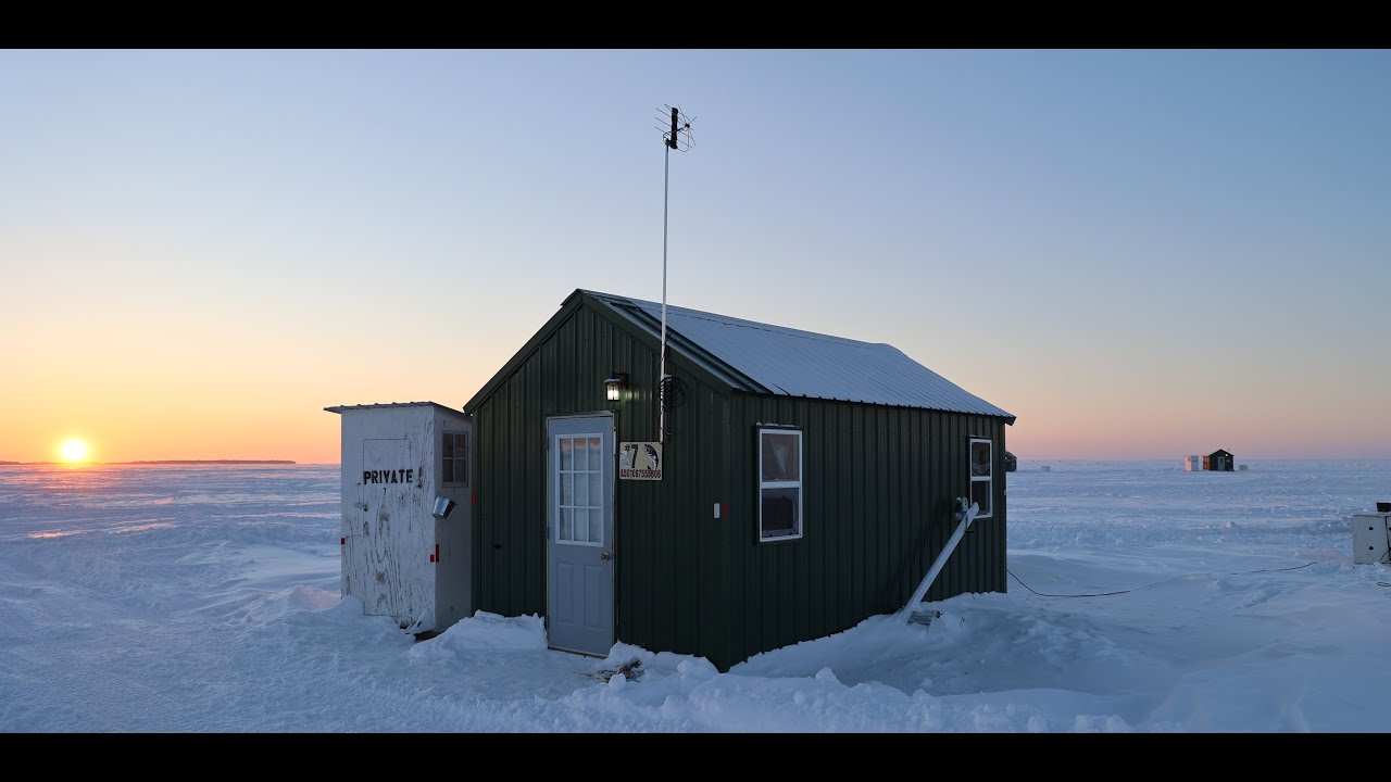 Lake of the Woods Sleeper House Ice Fishing 2022.  Episode 1 at Dale's.