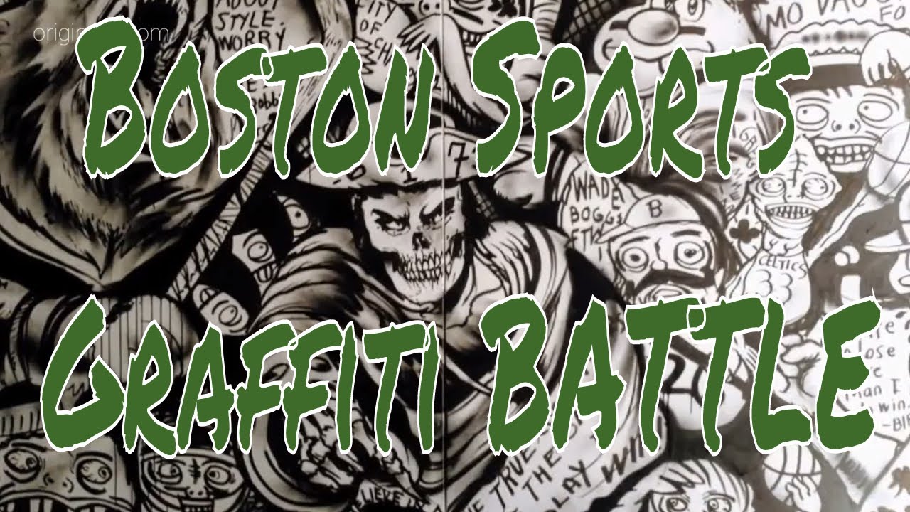Boston Sports Graffiti Art Battle - [Red Sox, Big Papi, Celtics, Bruins, Pats]