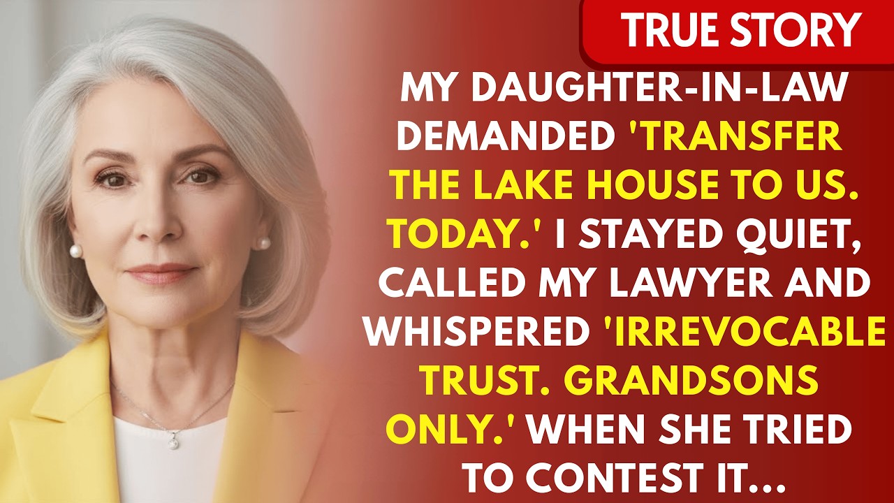 She Demanded I Sign Over My Lake House — So I Put It In A Trust. Then She Screamed, 