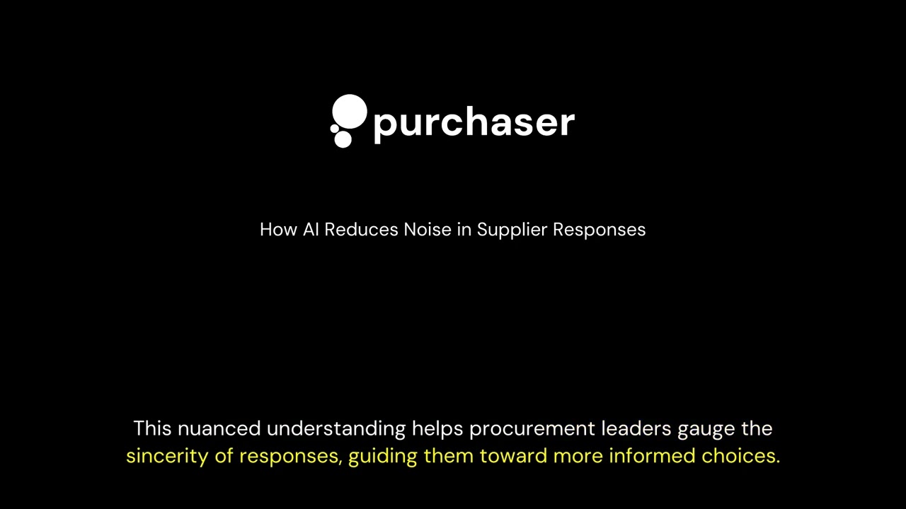 How AI Reduces Noise in Supplier Responses  | 010