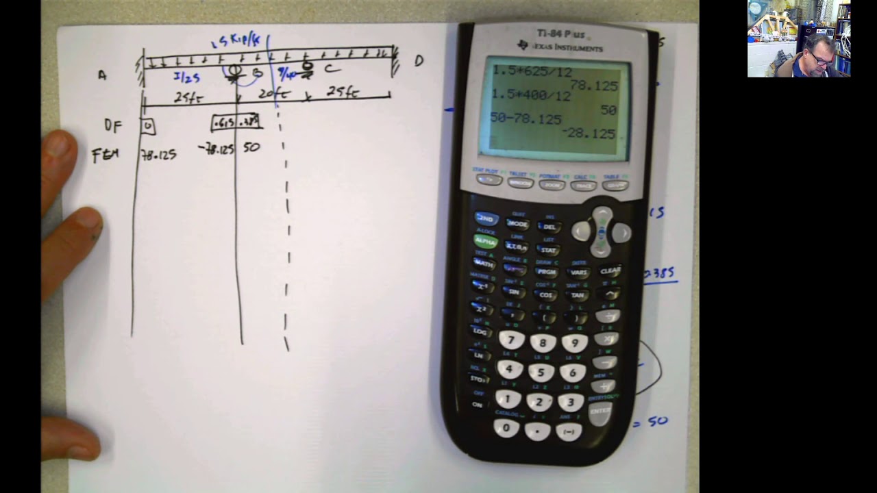 Example 6  Moment Distribution for Beams using SYMMETRY,  Modified k