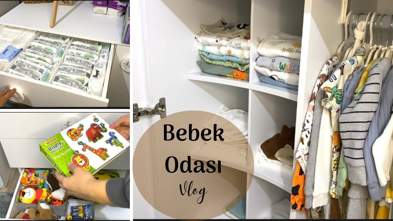 BEBEK ODASI | DOLAP DÜZENİ | BEBEK KIYAFETLERİNİ YERLEŞTİRDİK😍