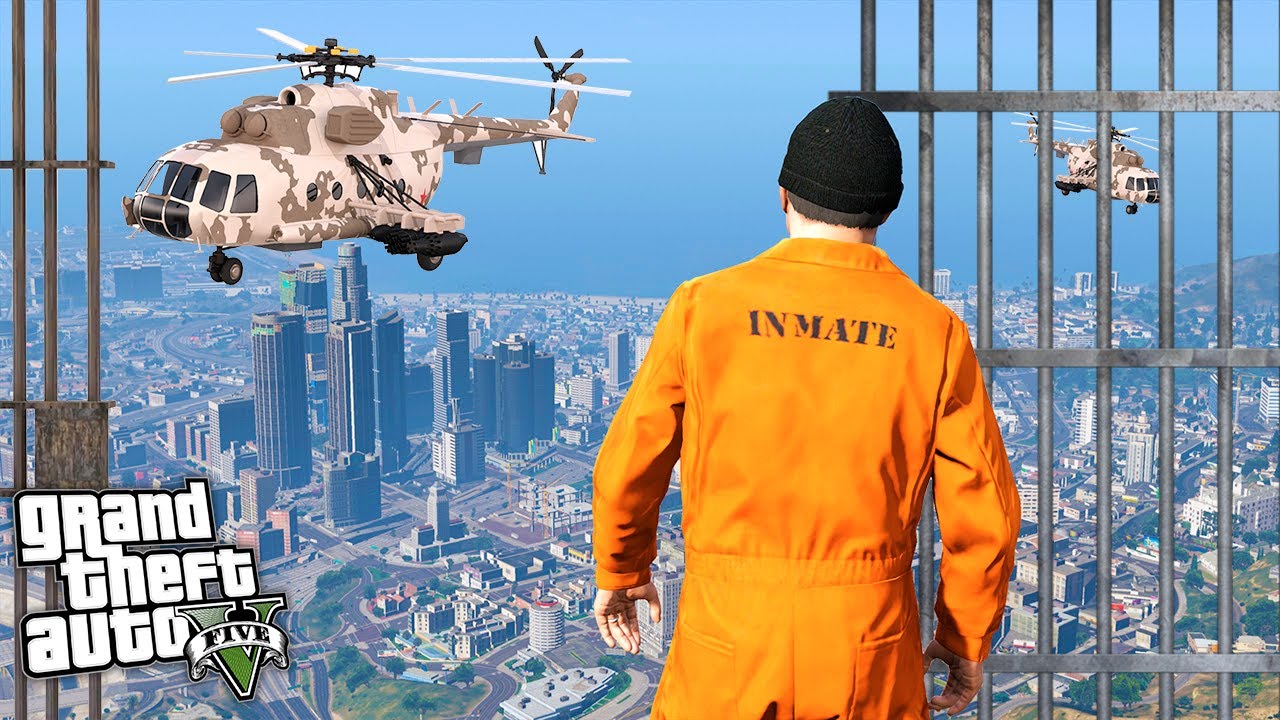 ПОБЕГ из НЕБЕСНОЙ ТЮРЬМЫ! Это невероятно! - GTA 5 (Моды ГТА 5)