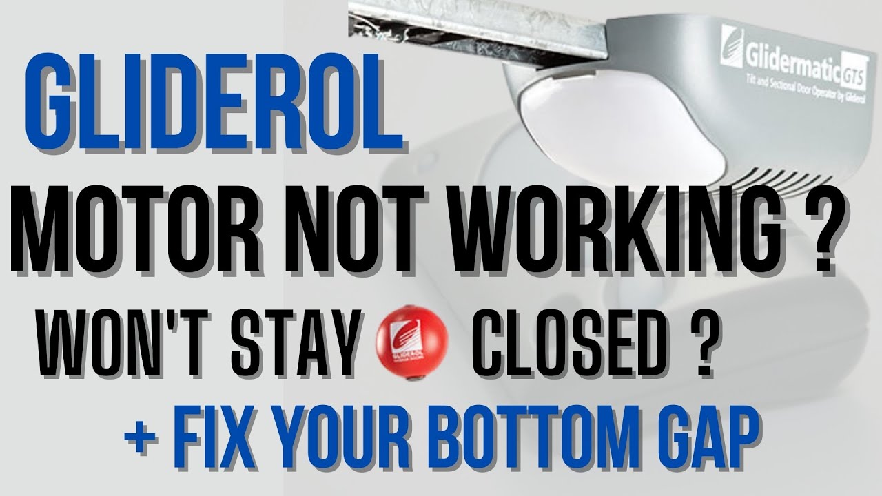 HOW TO fix a Gliderol motor that’s not working, just beeping or not staying closed properly. LIMITS