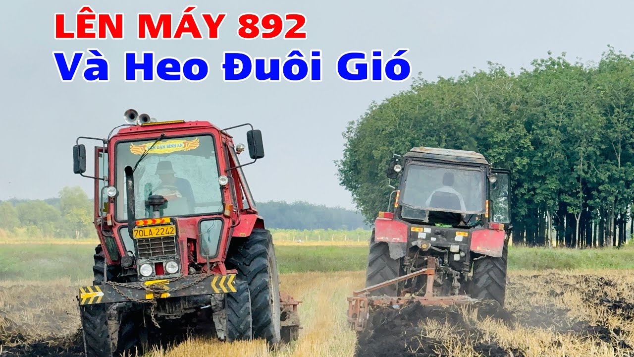 Máy cày lốc đỏ lên máy lốc đen chạy nhìn lực quá anh em