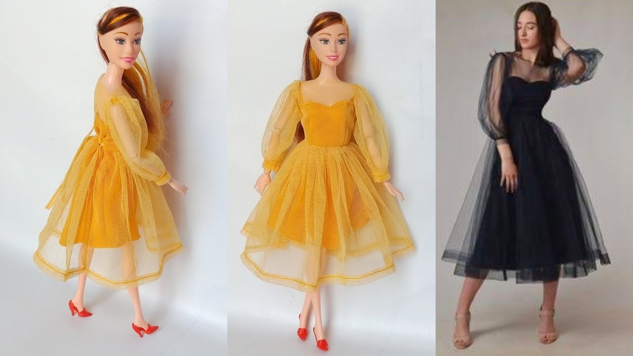 Doll Inspired Look | Making Barbie Doll Long Frock | D creating