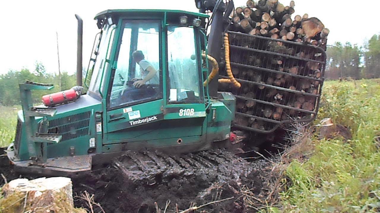 Timberjack 810B reliable forwarder, especially in swamps