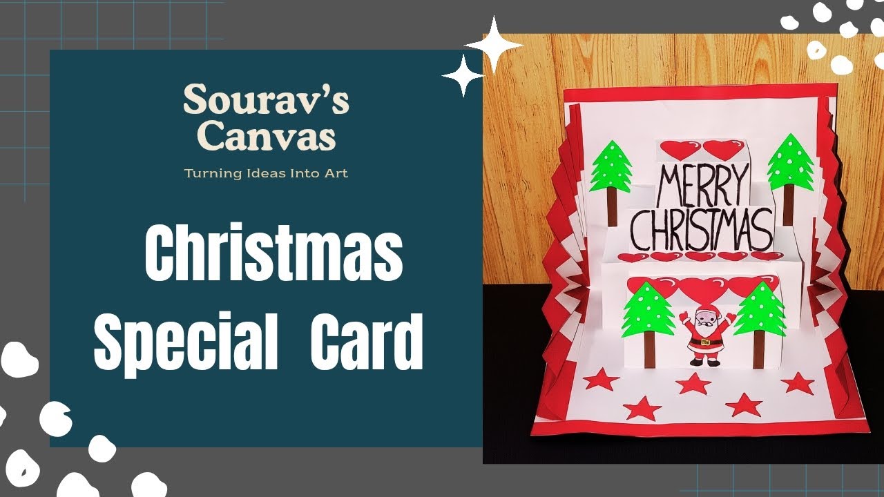 Christmas Special Pop Up Card ✨ Unique Pop Up Card For Christmas ⛄🎁