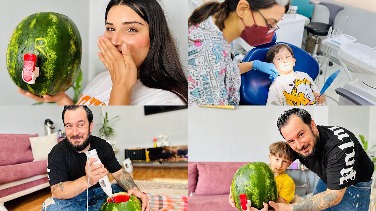 محدين ساوى من بطيخ ترمس للعصير 🍉// اخدنا عمر على دكتور اسنان 🦷// فلوك ممتع😊😊