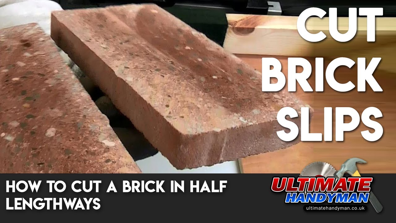 How to cut a brick in half lengthways | cut brick slips