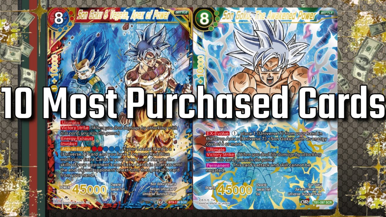 10 Most Purchased Cards In Dragon Ball Super Card Game!